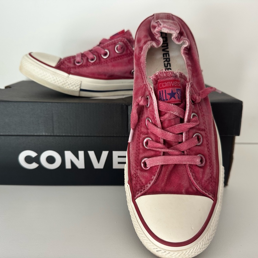 Converse Burgundy Canvas Sneakers
